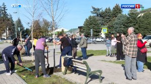 У железнодорожного вокзала Нальчика заложили памятную березовую рощу
