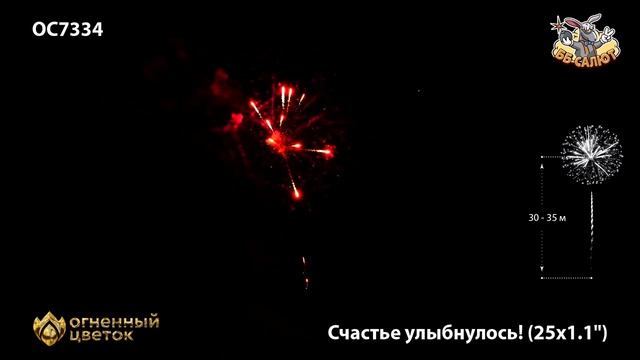 Фейерверк ОС7334 Счастье улыбнулось! (1,1" х 25)