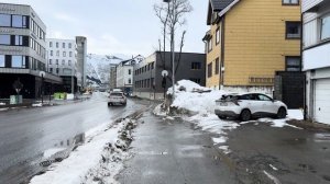 Тромсё в арктическом морозе прогулка среди снега холода и полярного сияния ❄️💫