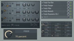 Звуковые текстуры чрез эффект обратной связи Fruity Flanger