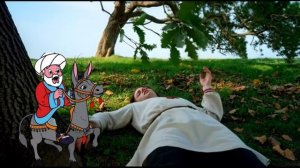 Насретдин Афанди поет песню "Выхожу один я на дорогу"