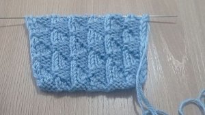 Узор для шарфа спицами