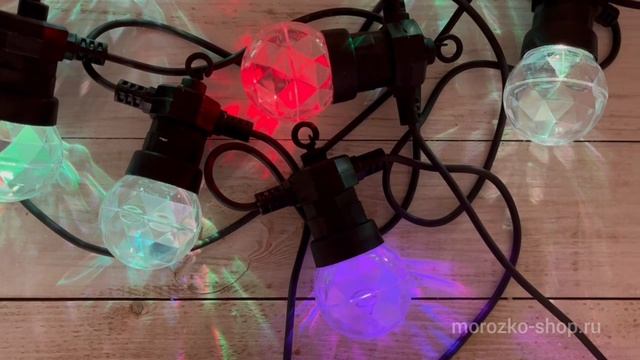 Гирлянда из лампочек ПАЛЛИНЕ КОЛОРАТЕ, 10 разноцветных LED-огней, 5+2.5 м, таймер, AF5300210