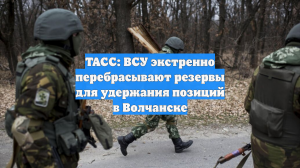 ТАСС: ВСУ экстренно перебрасывают резервы для удержания позиций в Волчанске