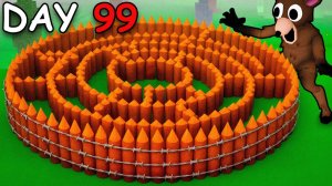 Я ПОСТРОИЛ БАЗУ ЛАБИРИНТ в игре 99 ночей в лесу в РОБЛОКС