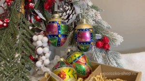 Набор ёлочных украшений-яиц АГРИДЖЕНТЕ, стекло, 8 см, 6 шт., 4060259