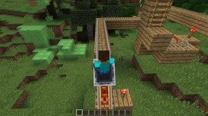 Тестирую Американские горки в майнкрафте.