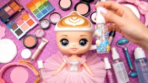 ASMR ☕️ Макияж для Балеринна КапучЧино , Яркий макияж с блестками АСМР