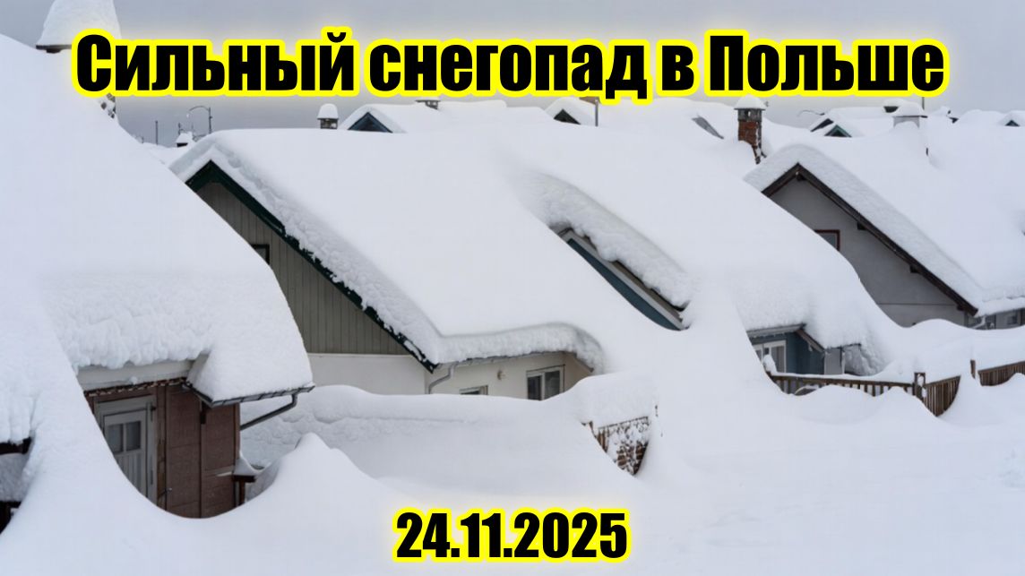 Сильный снегопад и гололед оставили десятки тысяч жителей Польши без света