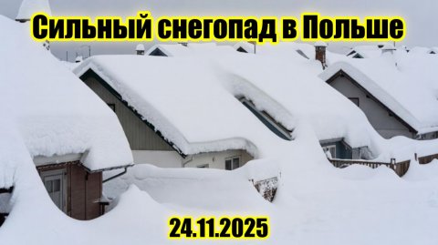 Сильный снегопад и гололед оставили десятки тысяч жителей Польши без света