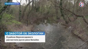 В районе Верхнесадового расчистили русло реки Бельбек