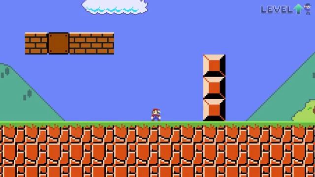 Every time Mario jumps, he gets Wider, Smarter, Taller AND MORE!