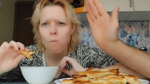 Оладушки еле отобрала 🥵! Вкусный перекус.