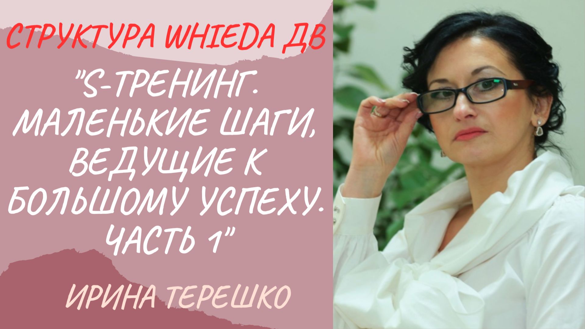 WHIEDA. S-тренинг. Маленькие шаги ведущие к большому успеху. Часть 1