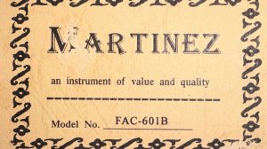Гитара Martinez FAC601 B - Всё что было ( Пётр Лещенко )