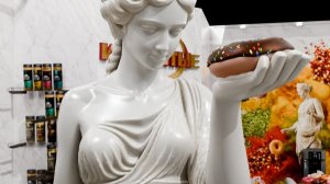 Креативный 3D Стенд: Арт из Специй и Статуи с Донатами