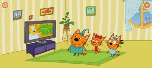 Три Кота Мультфильм Игра Пицца для котиков