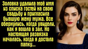 Золовка удалила моё имя из списка гостей на свадьбу и пригласила бывшую жену мужа | Любовная Драма