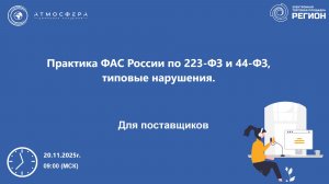 Практика ФАС России по 223-ФЗ и 44-ФЗ типовые нарушения