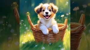 Щенок. Короткое видео. "Оживление картинки".