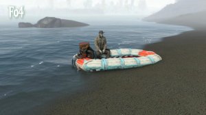 Fallout 4. Моторная лодка без модов.