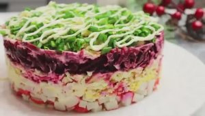 Салат Карнавал с крабовыми палочками на Новый Год Самый необычный- самый вкусный