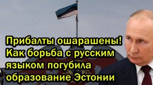 Прибалты ошарашены! Как борьба с русским языком погубила образование Эстонии