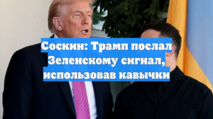 Соскин: Трамп послал Зеленскому сигнал, использовав кавычки