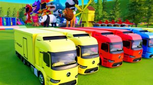 МУЛЬТИКИ ПРО МАШИНКИ НА ФЕРМЕ ДЛЯ ДЕТЕЙ! КАТАЕМСЯ НА ГРУЗОВИКАХ И РАЗНОЦВЕТНЫХ ТРАКТОРАХ ДЛЯ ДЕТЕЙ