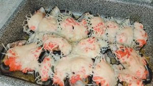 Мидии с пастой и сыром