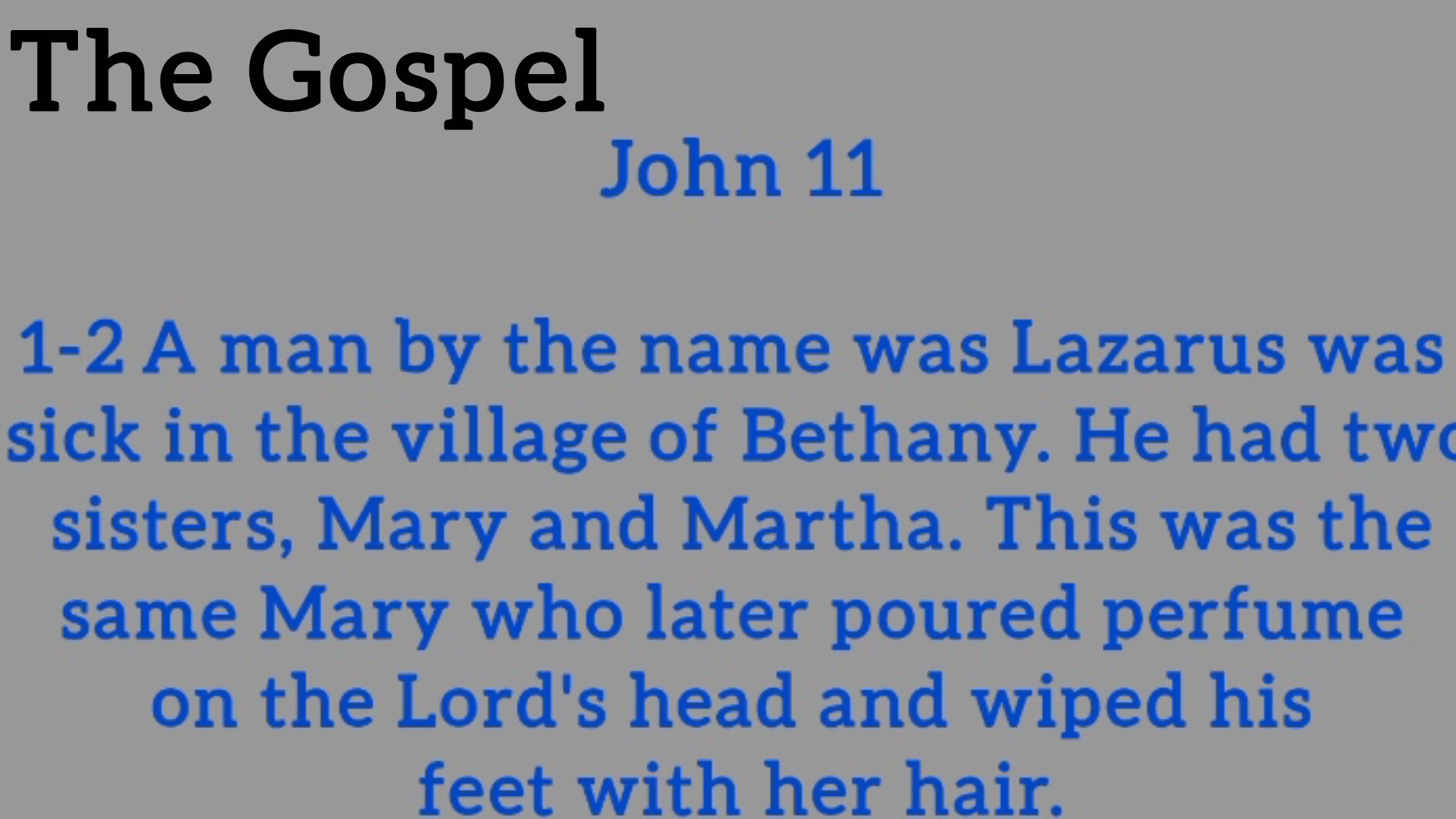 The Gospel _ John 11 - Contemporary English Version (Anglicised) 2012. Audiobook.