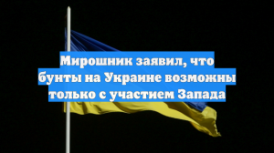 Мирошник заявил, что бунты на Украине возможны только с участием Запада