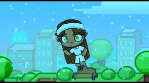 Катя улетела в небо...Колаб с Катей-Katya's houce!/снег/небо/идея моя/