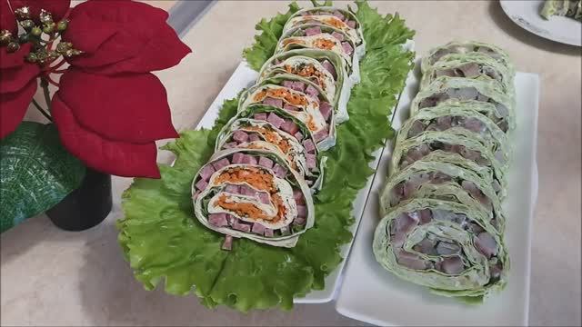 Вкусные и Быстрые ЗАКУСКИ на Праздничный стол.Закуски из лаваша.Закуски на Новый Год