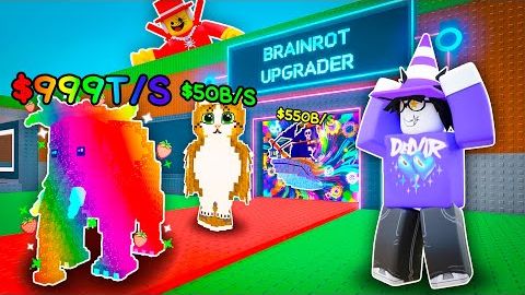 😱 Я ПРОКАЧАЛ ВСЕХ БРЕЙНРОТОВ В 100 РАЗ! СЭММИ ПОСТРОИЛ МНЕ ЗДАНИЕ ДЛЯ АПГРЕЙДА В STEAL A BRAINROT💥