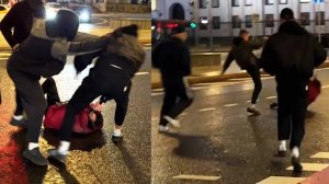 ЛЕВ ПРОТИВ СПАС ПАРНЯ ОТ ТОЛПЫ СКИНХЕДОВ С ОРУЖИЕМ В ЦЕНТРЕ МОСКВЫ