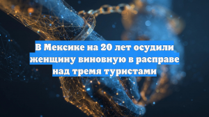 В Мексике женщину виновную в расправе над тремя туристами осудили на 20 лет