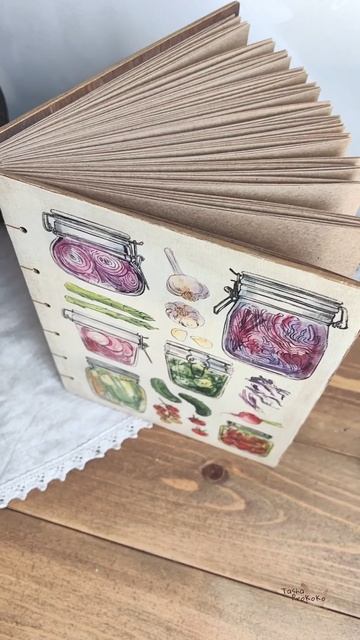 Овощной 2.0 деревянный крафт блокнот А5