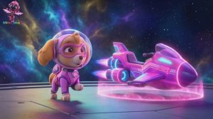 Щенячий патруль, Скай, Маршал, Эверест, Гончик, Крепыш и Зума катаются на лунных байках на луне