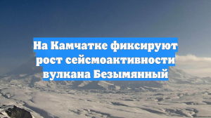 На Камчатке фиксируют рост сейсмоактивности вулкана Безымянный