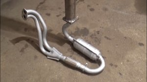 Выхлопная система с прямотоком для вездехода