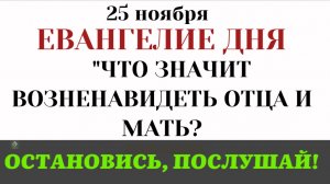 Евангелие дня. Что значит возненавидеть отца и мать (Лк.14.25-35)