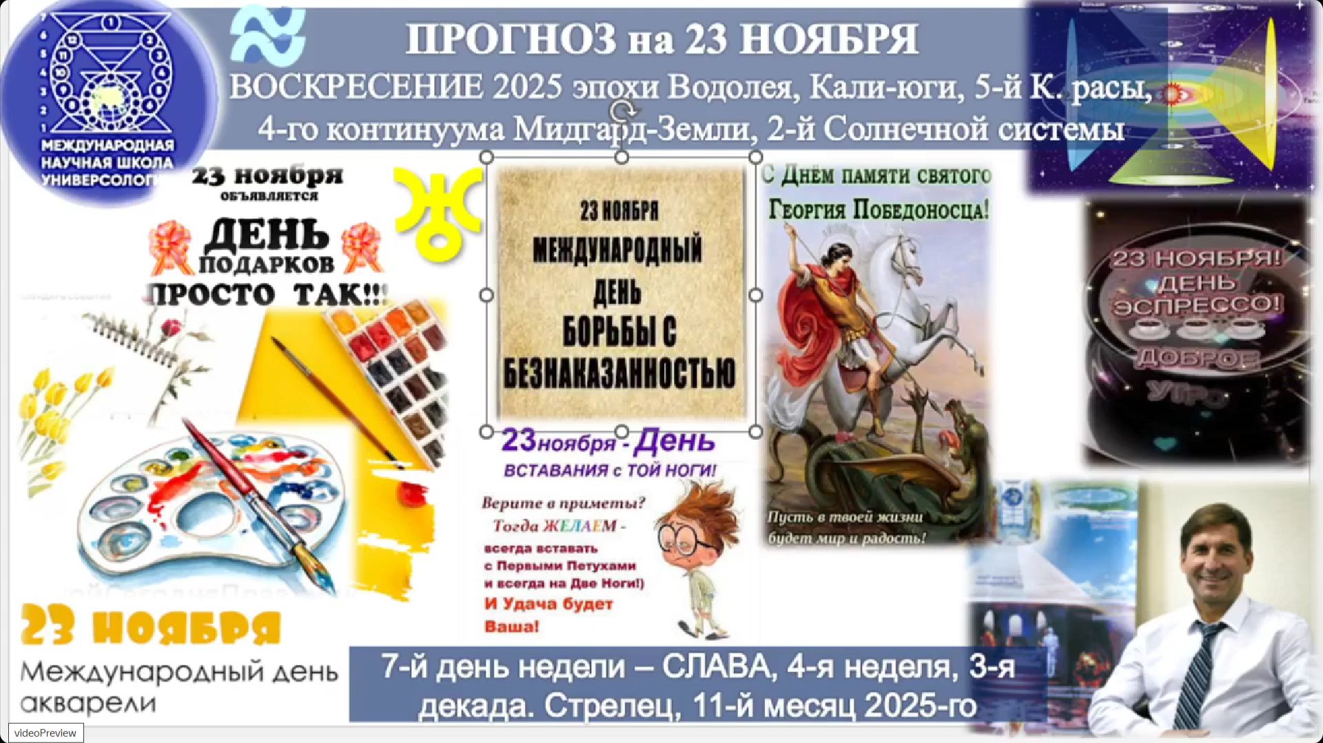 ПРОГНОЗ на 23 НОЯБРЯ, ВОСКРЕСЕНИЕ, день СЛАВЫ, 2025, эпохи Водолея, 5-й К.расы 2-й Солнечной системы