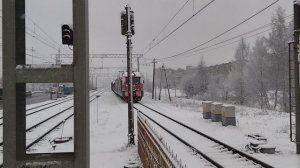 Грузовой на Шушары. Платформа "Проспект Славы". СПб.