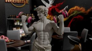 Черный Мрамор и Статуи в Специях: 3D Дизайн Стенда