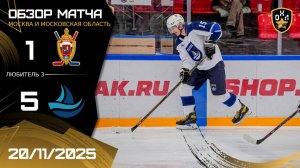 ОБЗОР / ВЫМПЕЛ - ПАРУС / 20.11.25 / ОХЛ МОСКВА / ДИВИЗИОН ЛЮБИТЕЛЬ 3