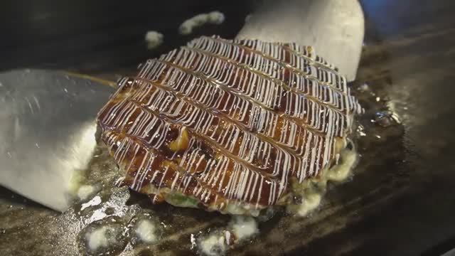 Окономияки с сыром / Корейская уличная еда