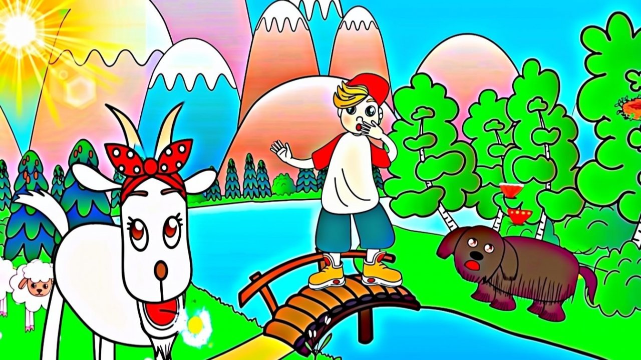 Козочка потеряла хвостик 🐐 Веселая песенка♫ для малышей!😜#мультпесенка #песенкидлямалышей