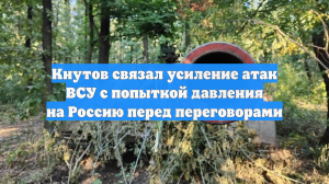 Кнутов связал усиление атак ВСУ с попыткой давления на Россию перед переговорами