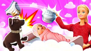 Подготовка к материнству для Барби!  Весёлые тренировки с куклами